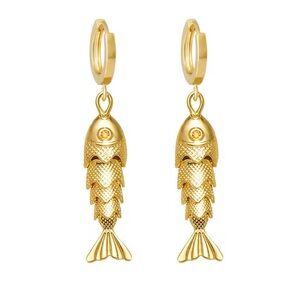 Vintage Golden Fish Earrings